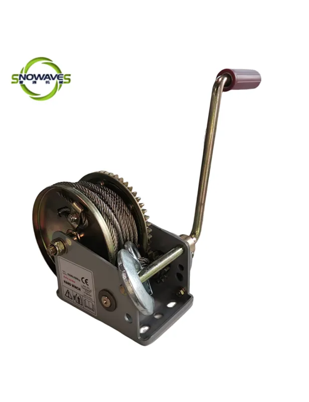 hand crank winch with brake